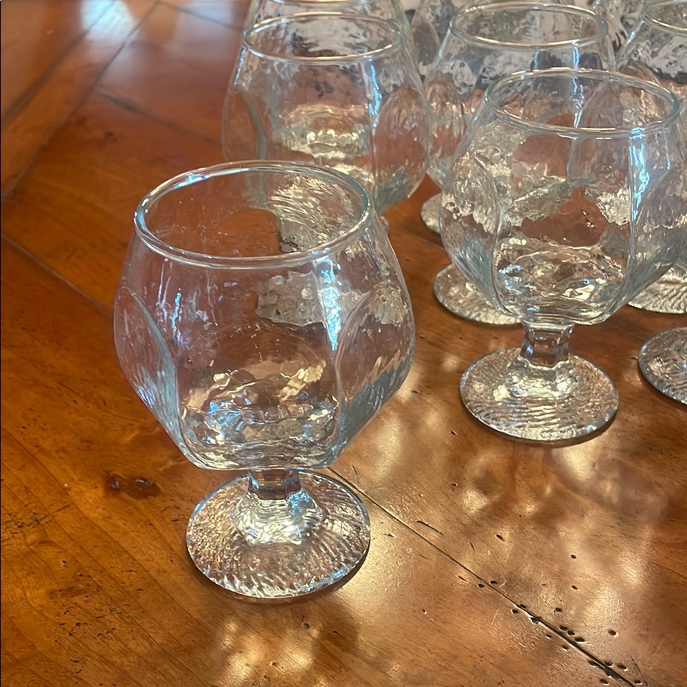 Set 9 Libby Chivalry Brandy glasses.